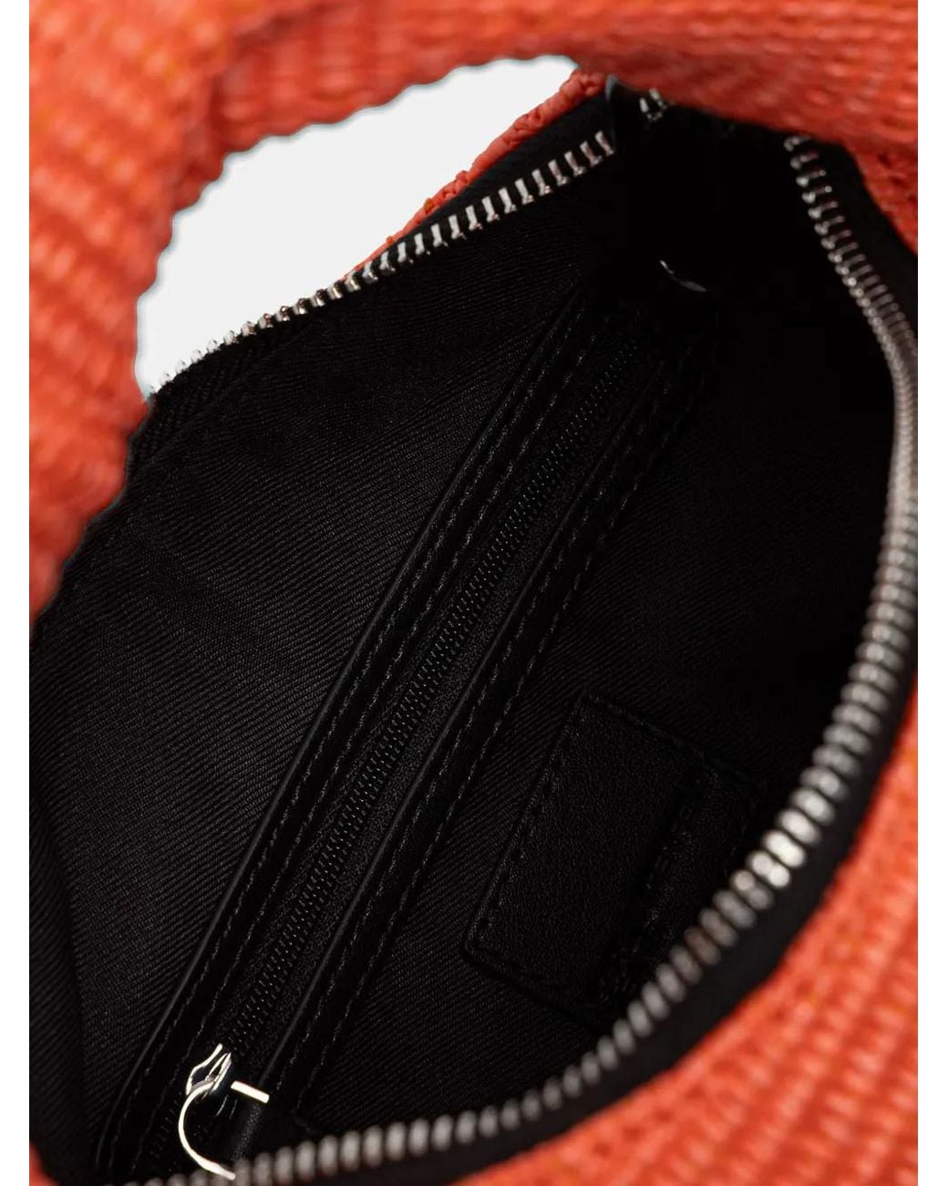 Karl Lagerfeld Orange Small Woven Logo-Patch Tote Bag