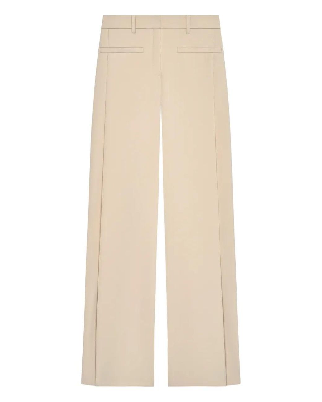 Courreges Natural Pleated-Detail Trousers