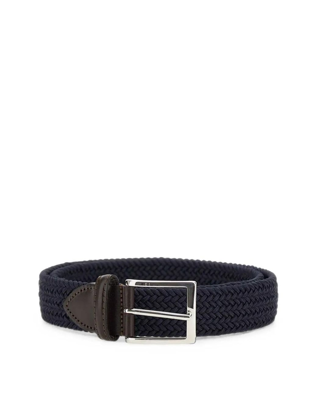 Athison Blue Solid Winter Braided Belt for men