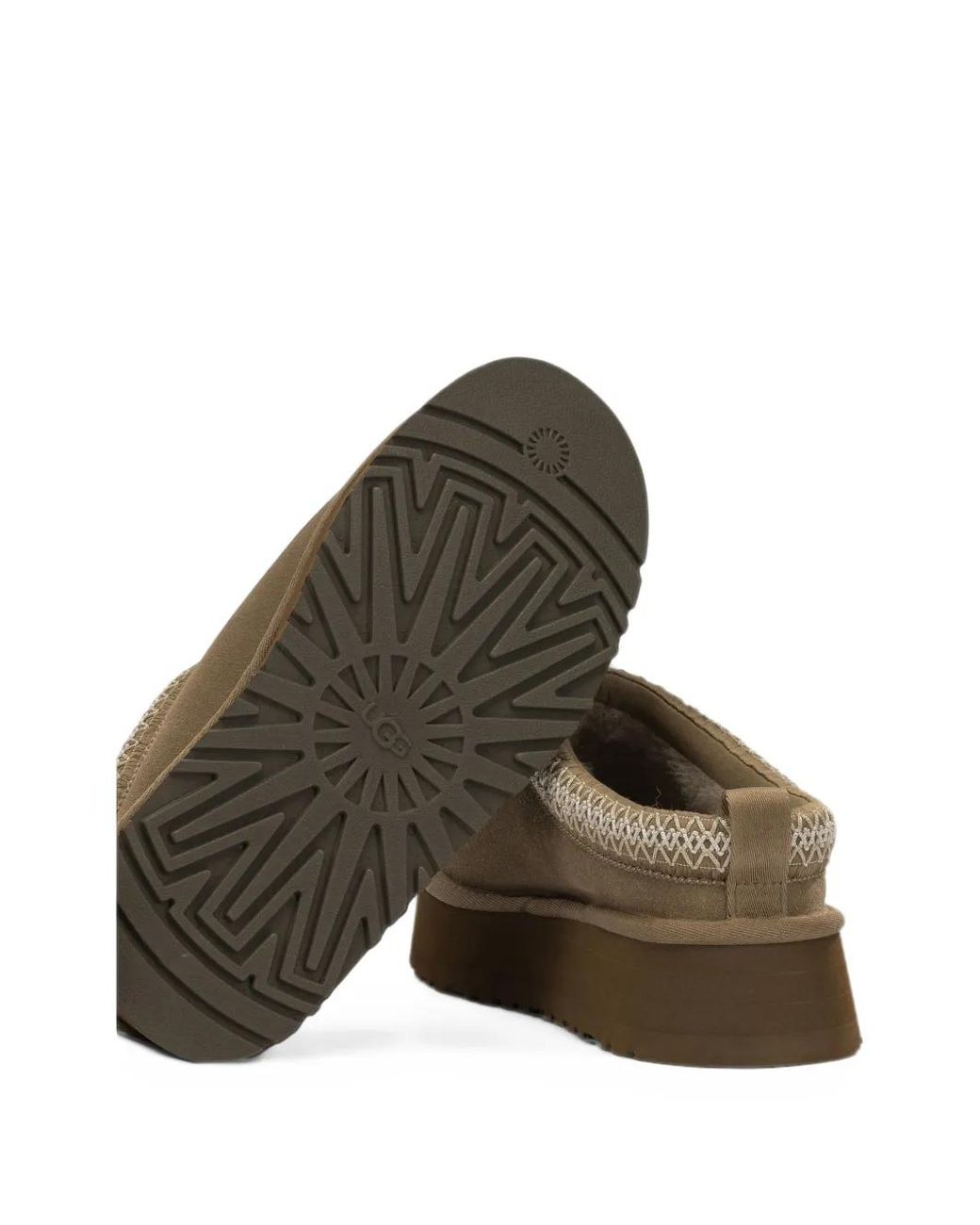 Ugg Brown Tazz Ii Suede Platform Slippers