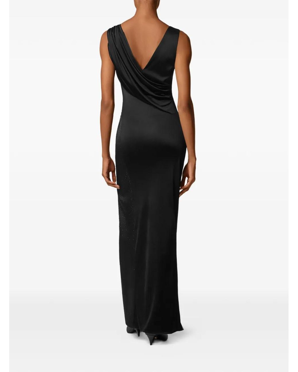 Versace Black Jersey Gown