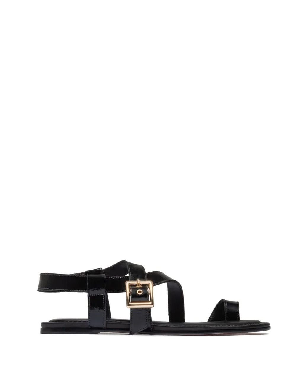 Bernardo White Hartshorn Toe-Ring Buckle Flat Sandals