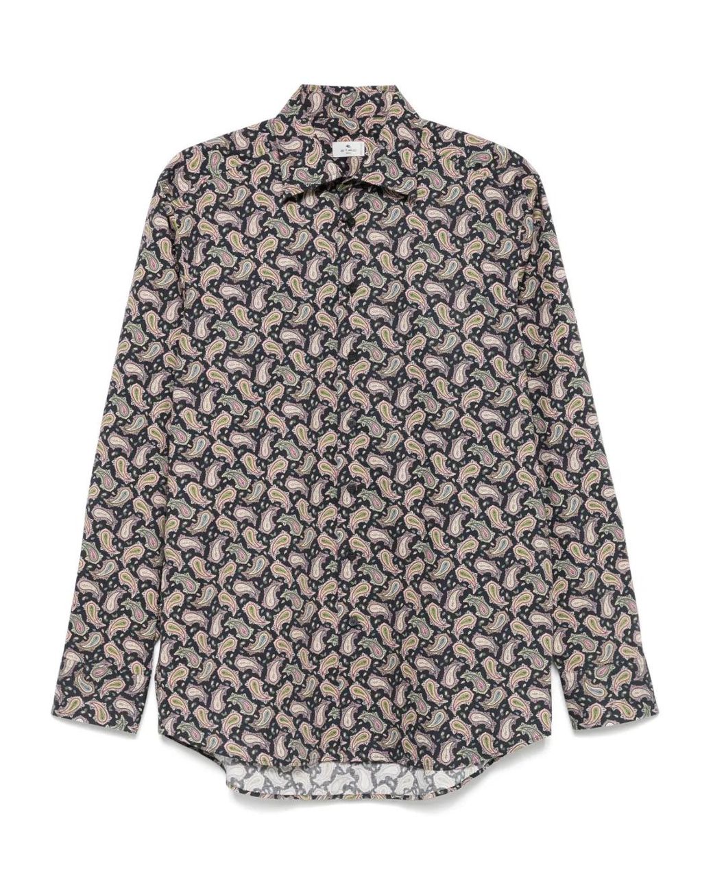 Etro Gray Roma Shirt Clothing for men