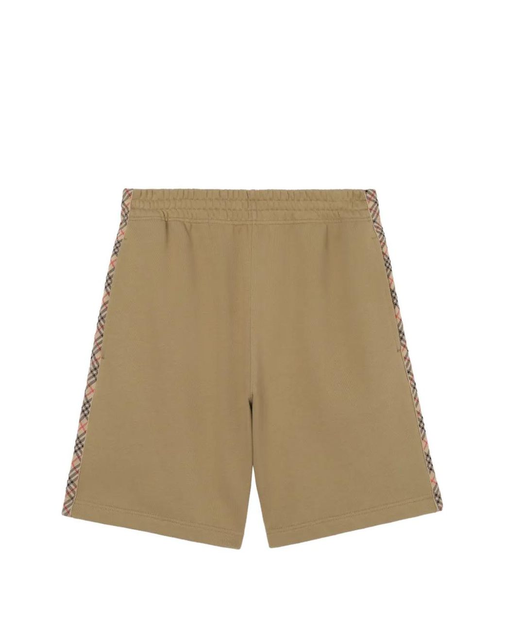 Burberry Natural Check Trim Cotton Shorts for men