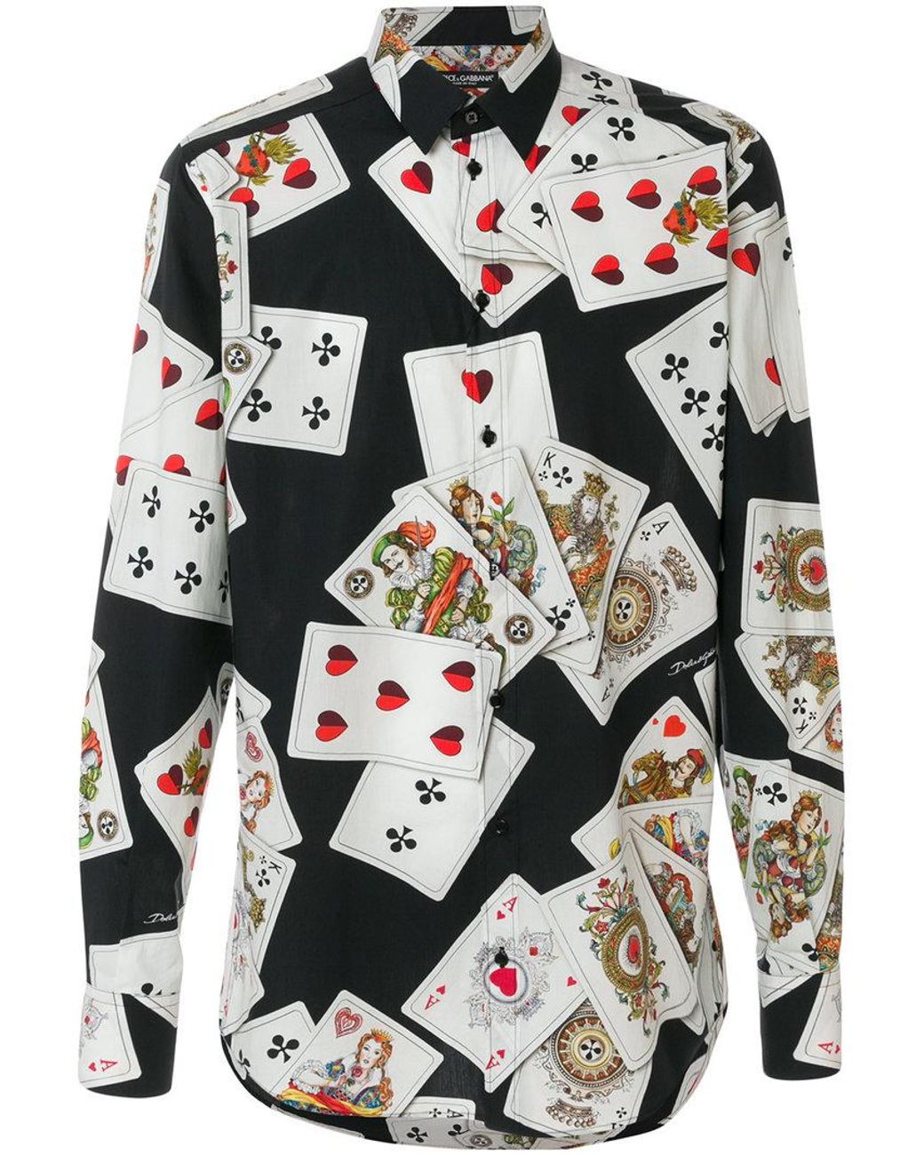 Dolce & Gabbana Playing Cards Print Shirt in Black for Men | Lyst