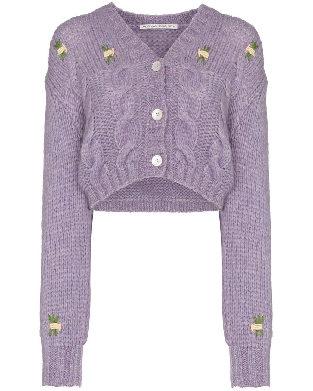 Alessandra rich purple best sale cardigan