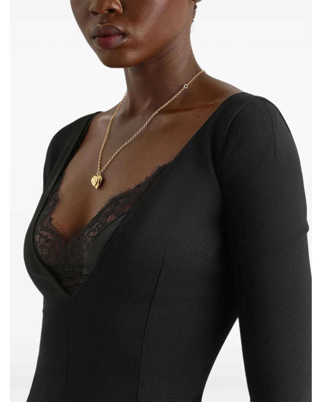 Dolce & Gabbana Black Jersey Mini Dress