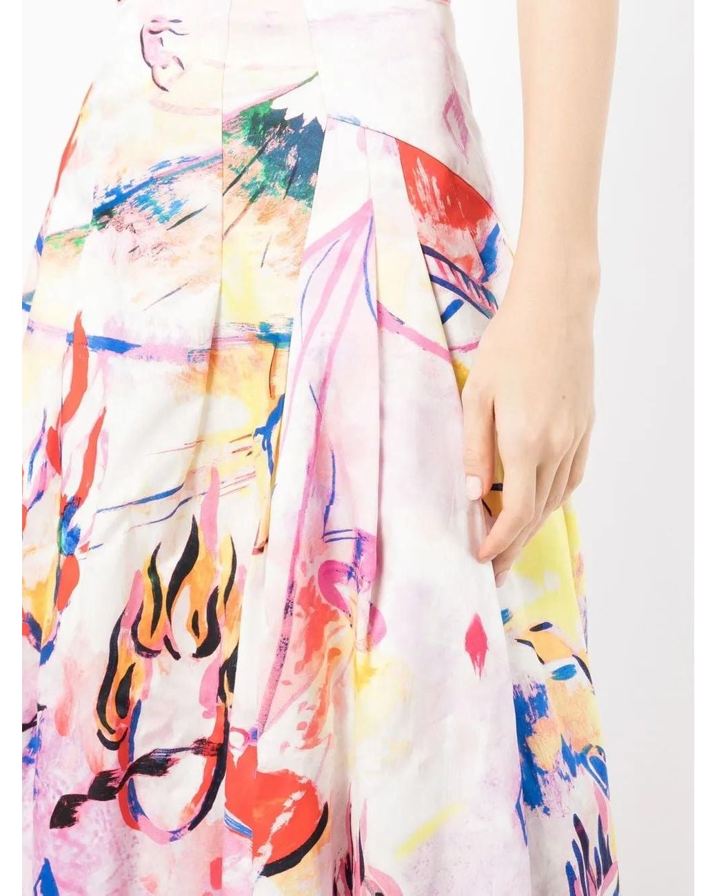 Shiatzy Chen Red Circus Collection A-Line Skirt