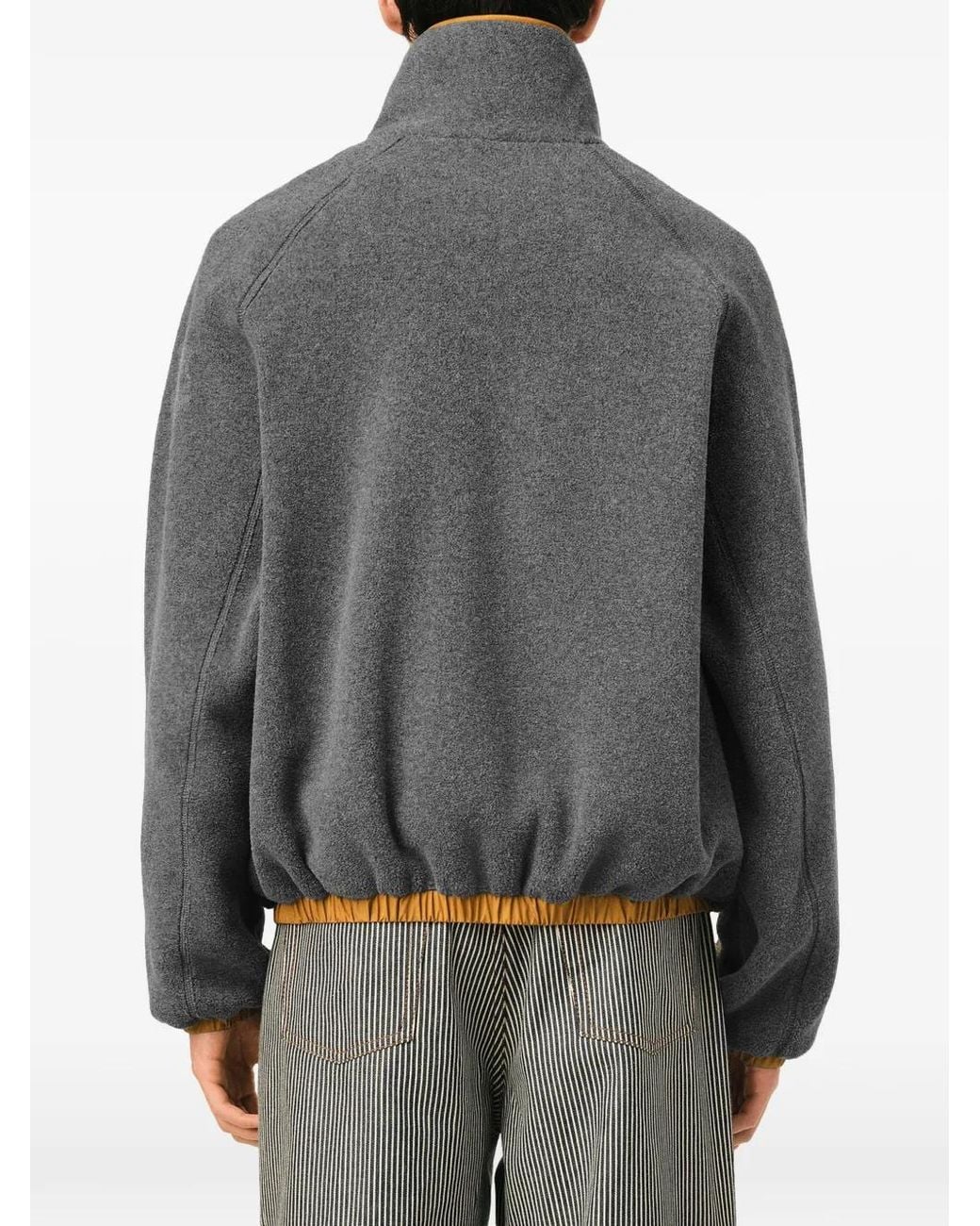 AMI Gray Fleece Vareuse With Ami Patch