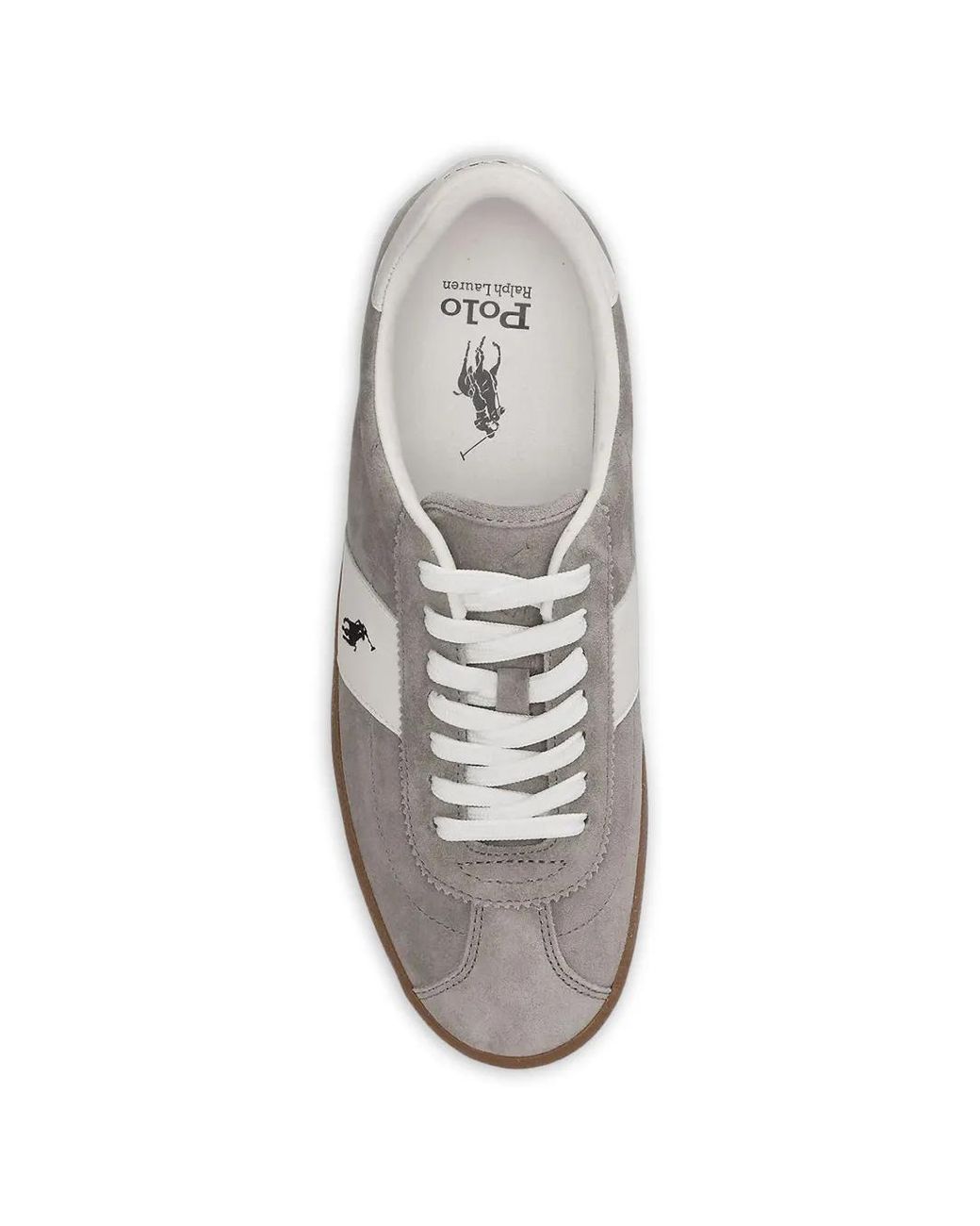 Polo Ralph Lauren Gray Court Vlc Pp Court Trainers Earth/Deckwash for men