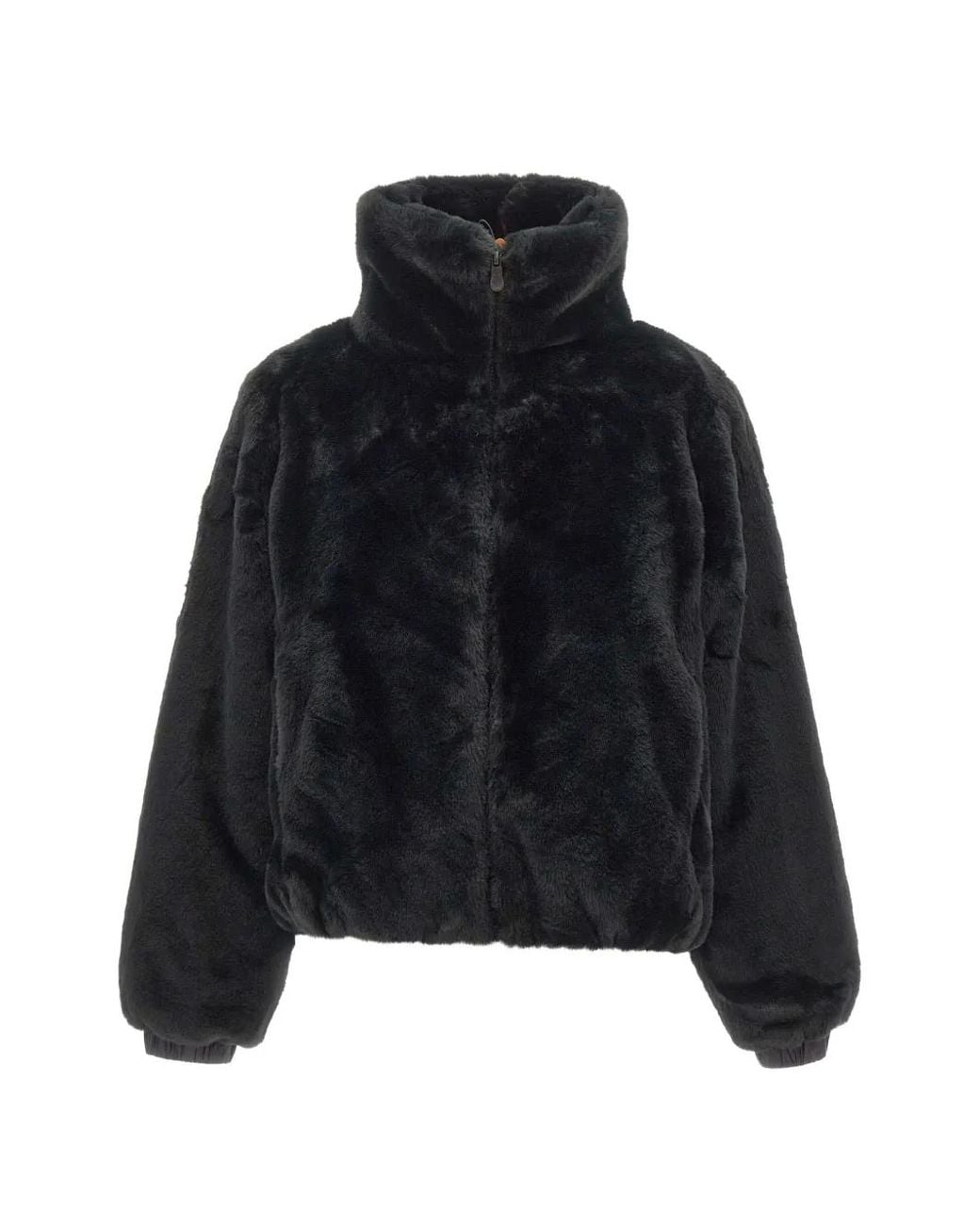 Save The Duck Black Reversible Faux-Fur Jacket