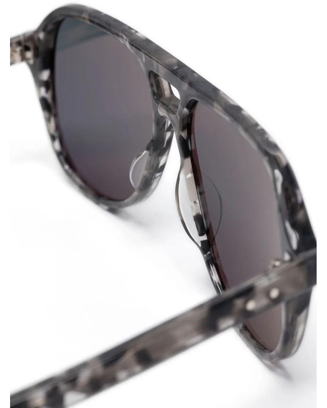 Thom Browne Gray Pilot-Frame Sunglasses