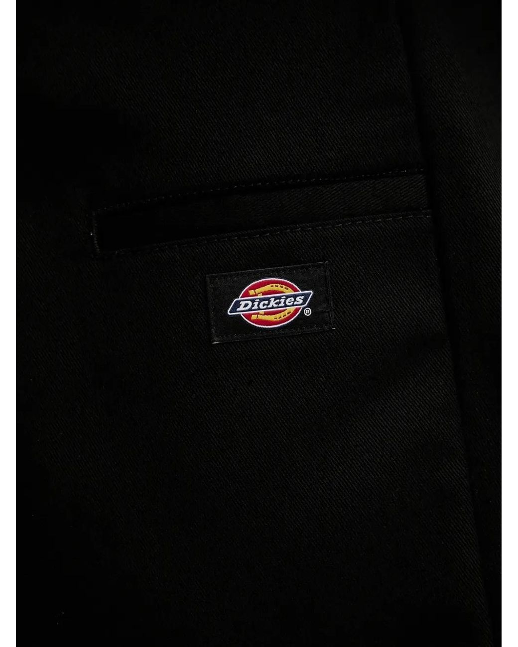 Dickies Black Logo-Patch Twill Shorts for men