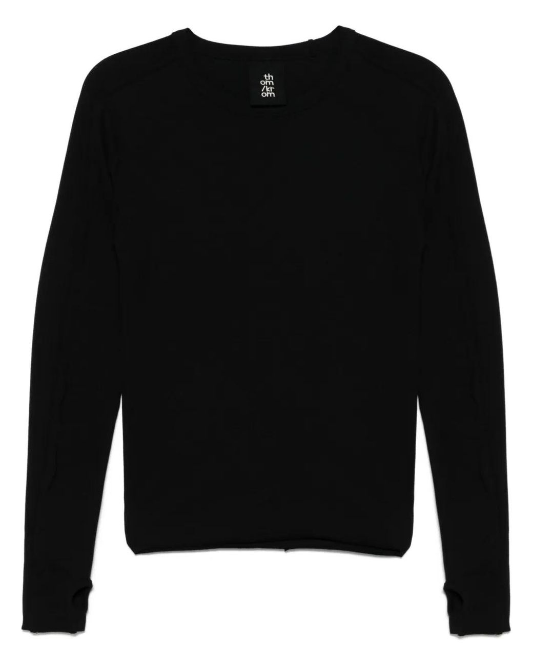 Camiseta De Algodón Thom Krom de color Black