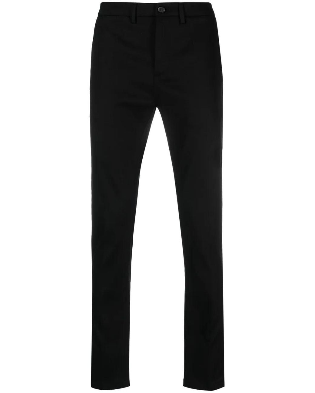 Department 5 Black Logo-Patch Cotton Chinos for men