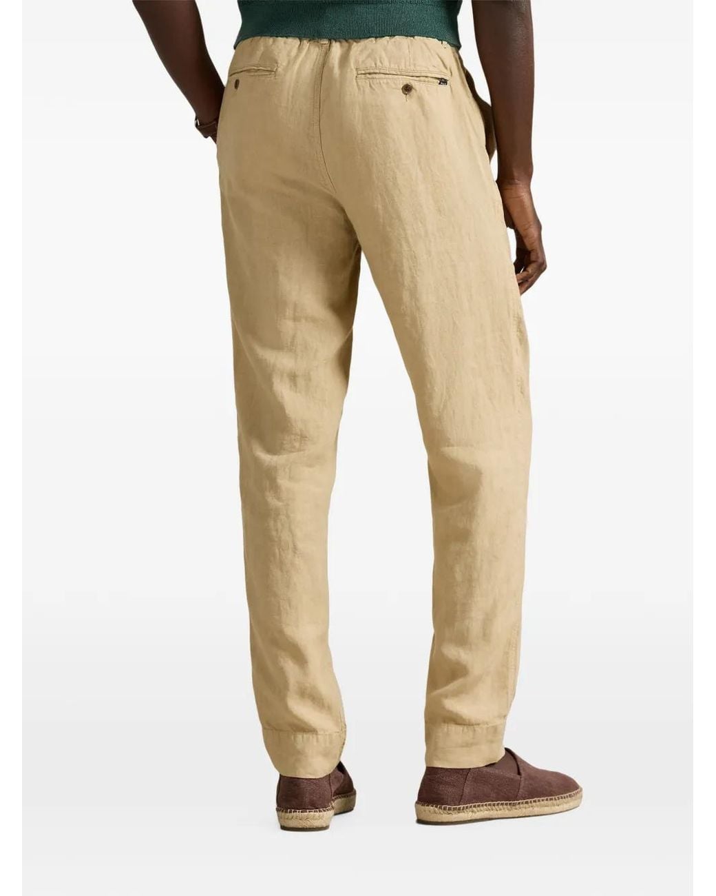 Polo Ralph Lauren Natural Drawstring-Waist Linen Trousers for men