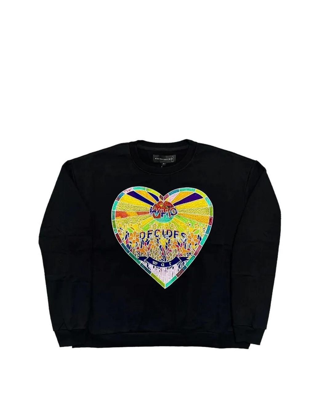 Who Decides War Black Graphic-Print Sweatshirt for men