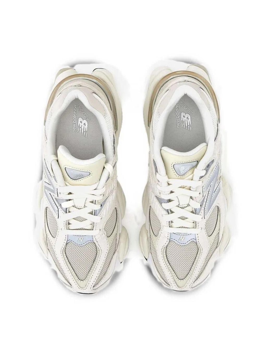 New Balance White 9060 Logo-Patch Sneakers