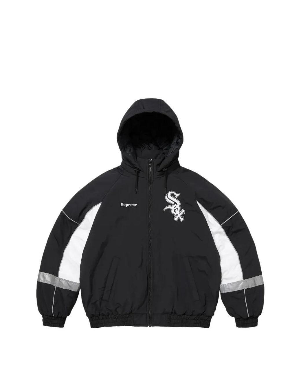 Supreme Black Chicago Sox Hooded Stadium Jacket for men