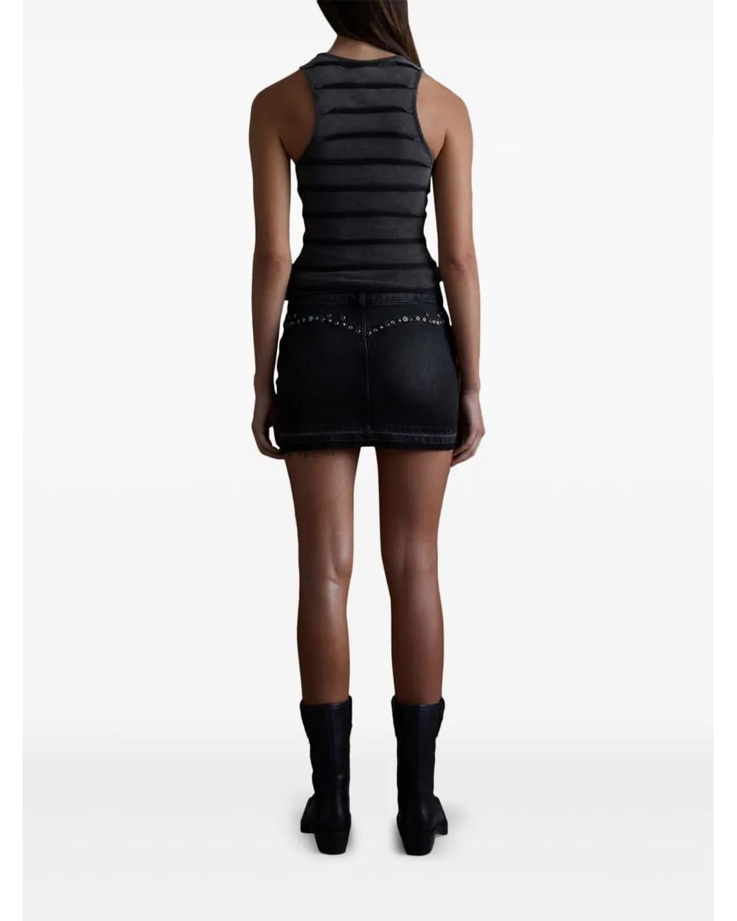 Guess Black Striped Tank Top for men