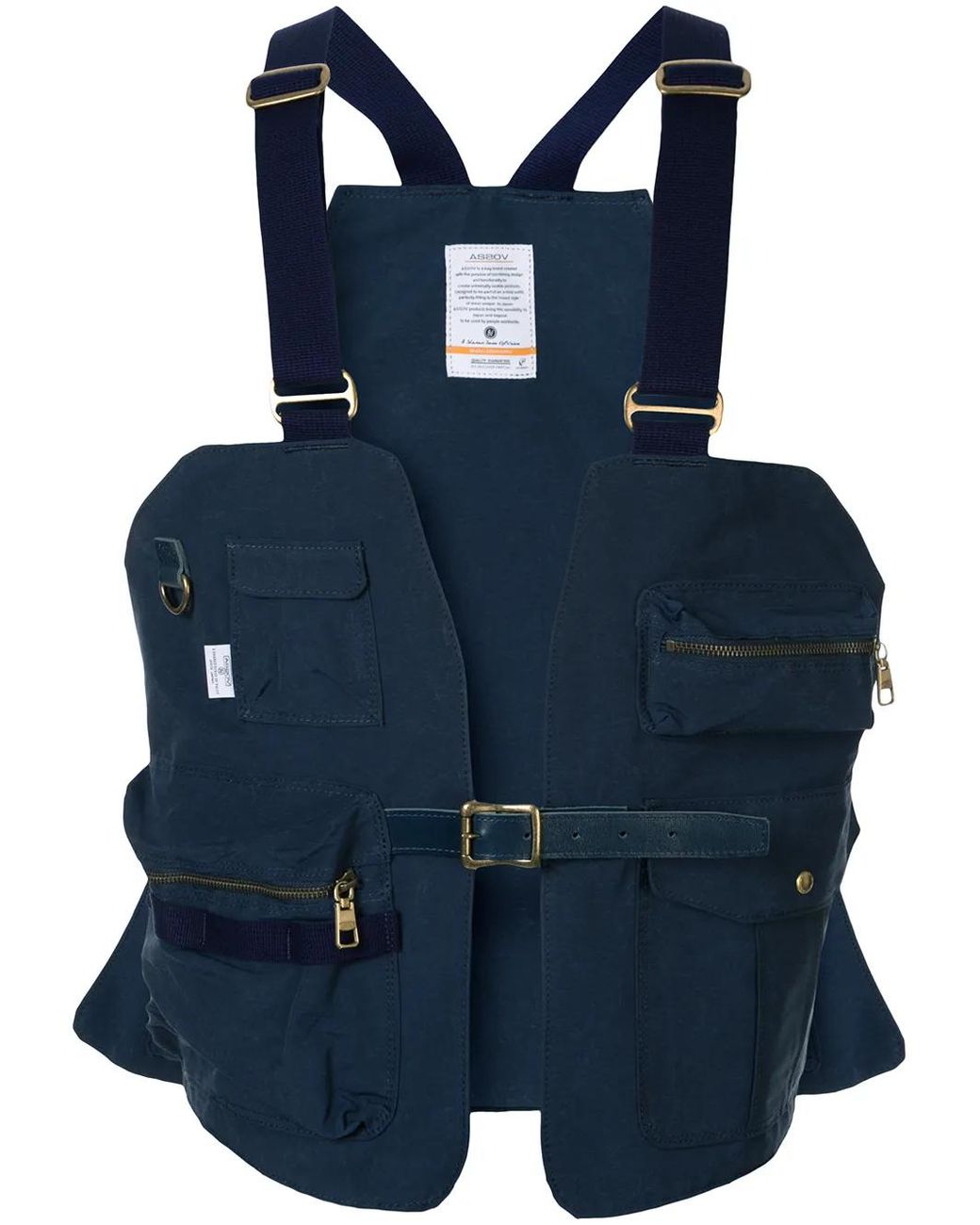As2ov Blue Shrink Camp Vest for men