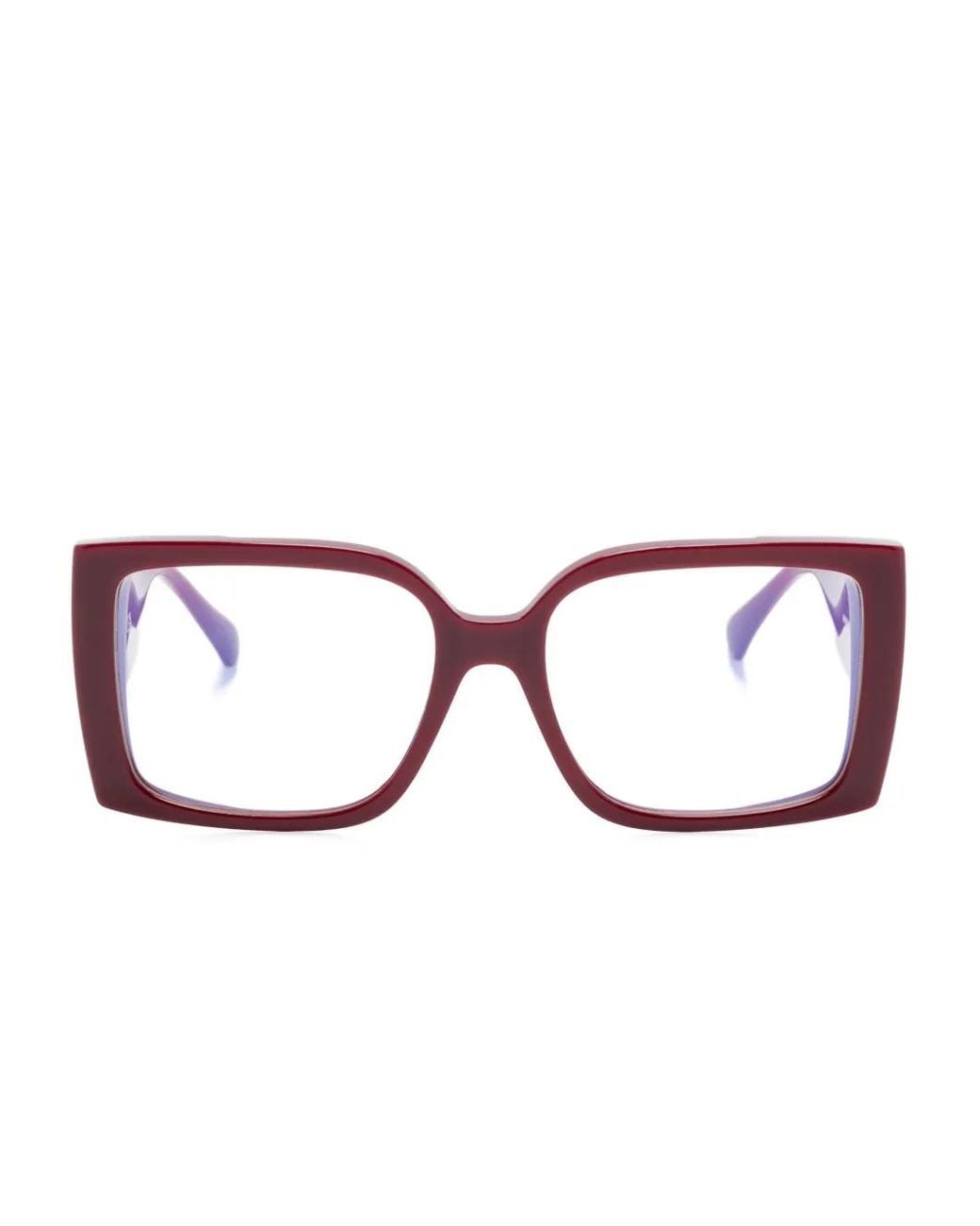 Max Mara Eyewear Brown Brille Mit Eckigem Gestell