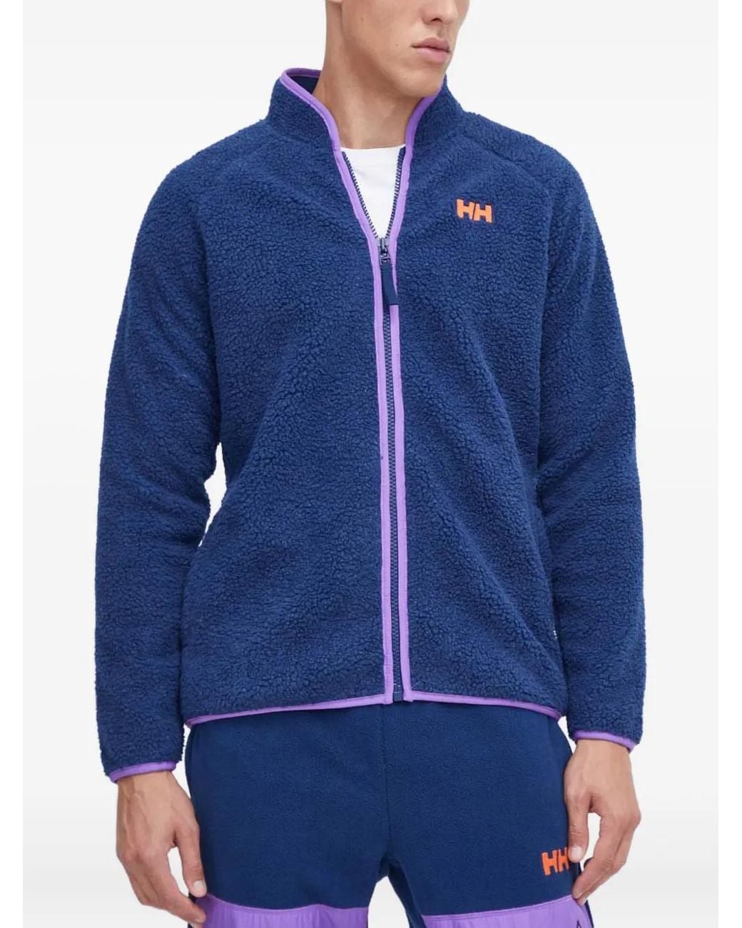 Helly Hansen Blue Zip-Up Fleece Sweatshirt for men