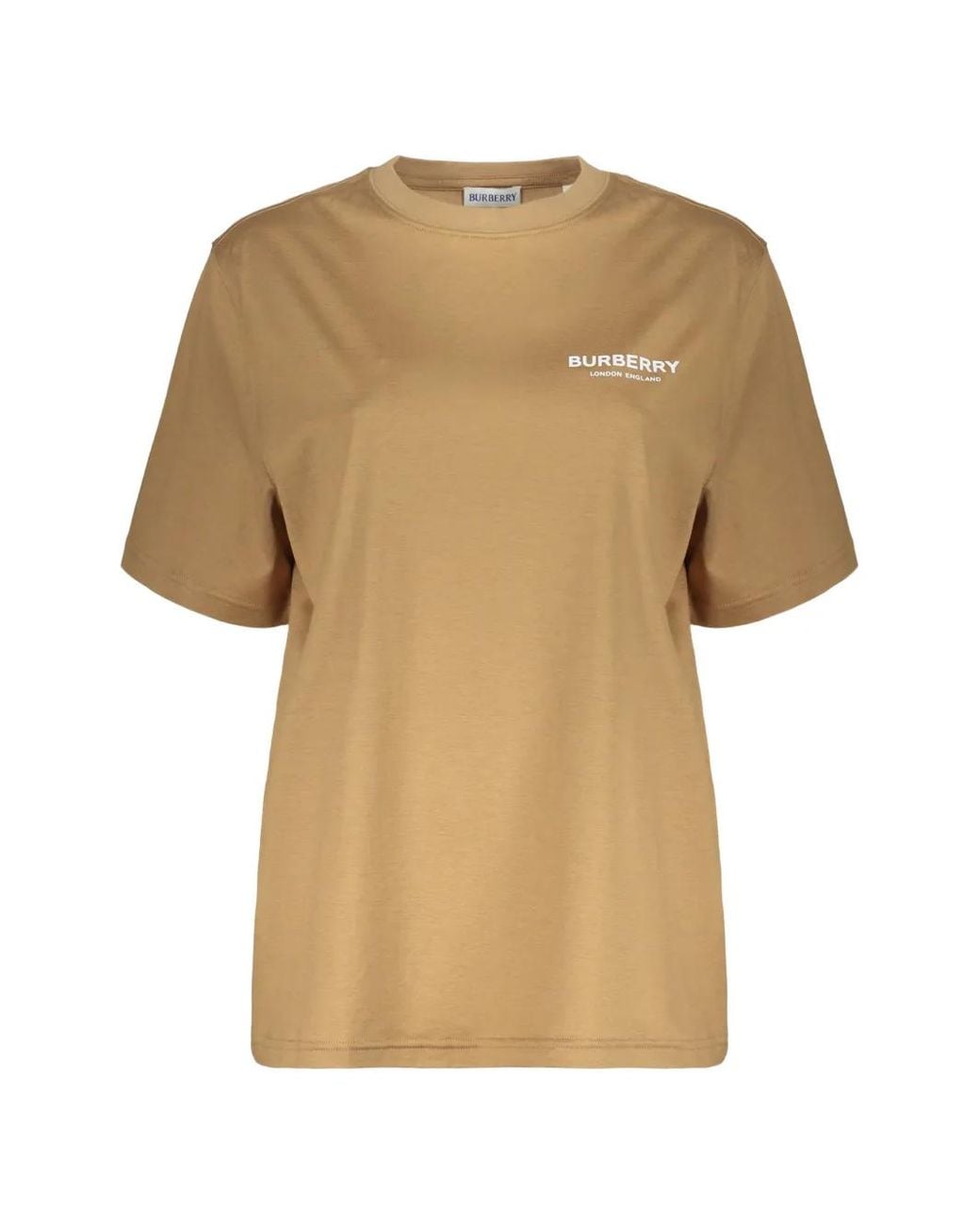Burberry Natural Logo-Print Short-Sleeve T-Shirt