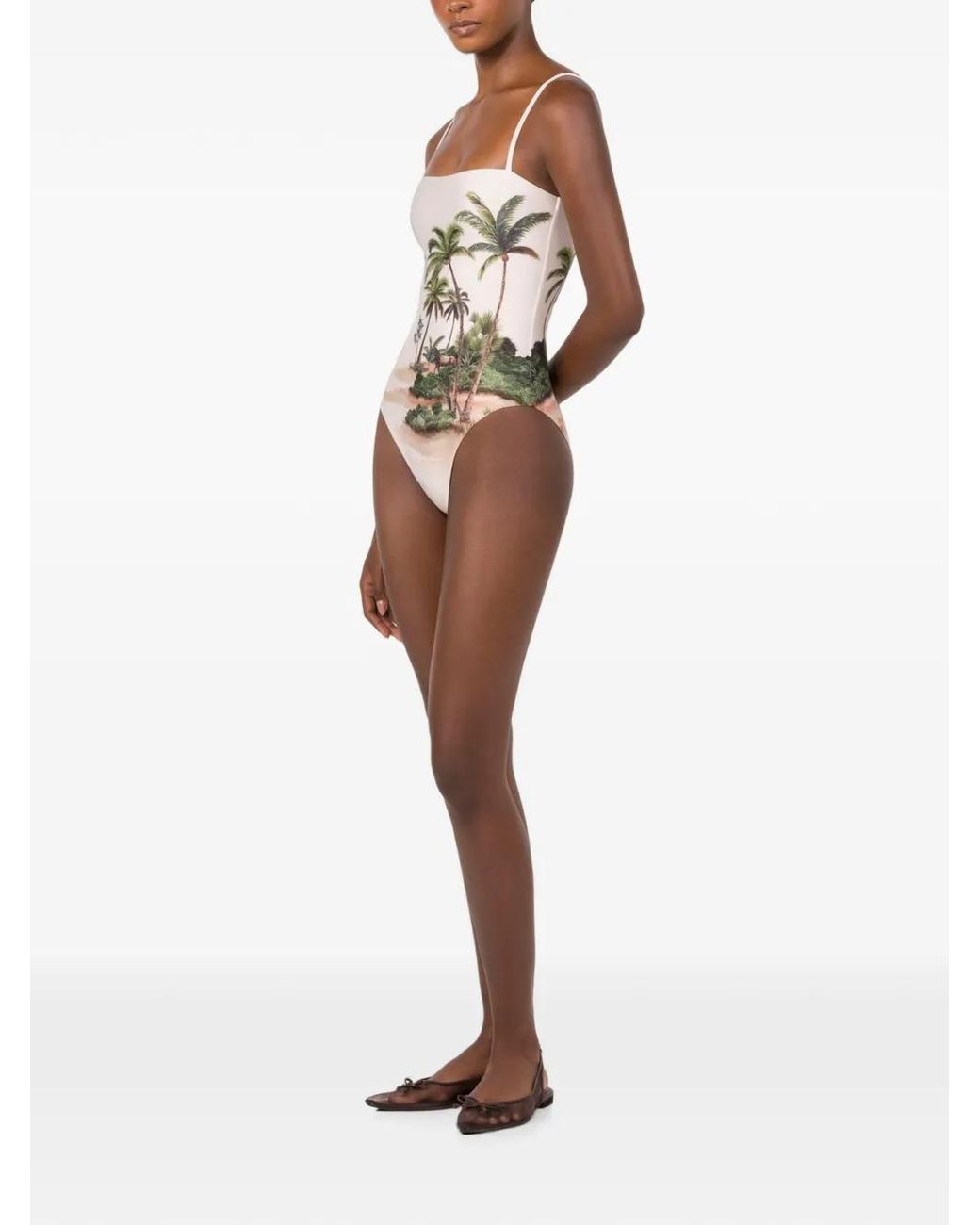 Agua Bendita White Durazno Arena Swimsuit