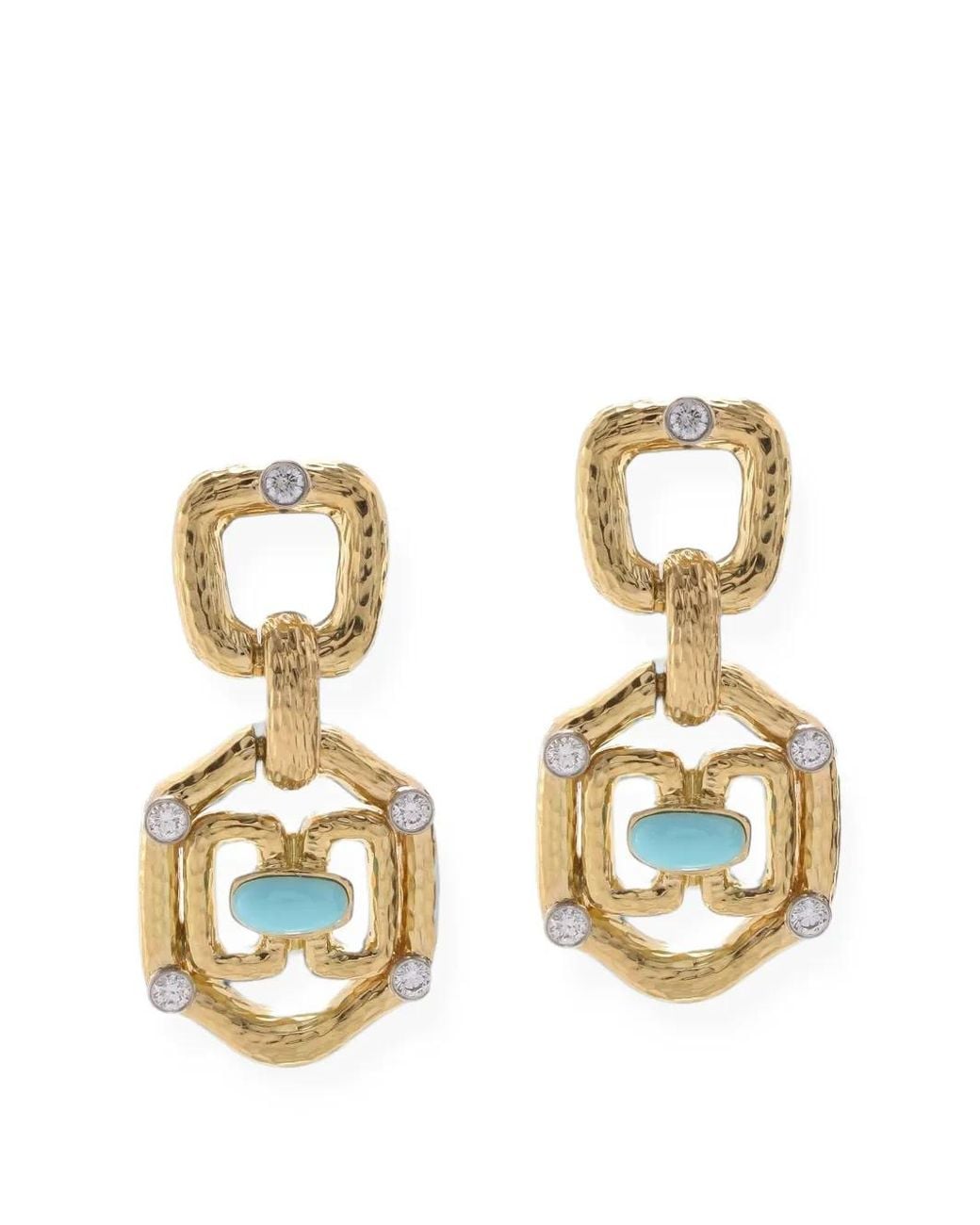 David Webb Metallic Janus Diamond And Earrings