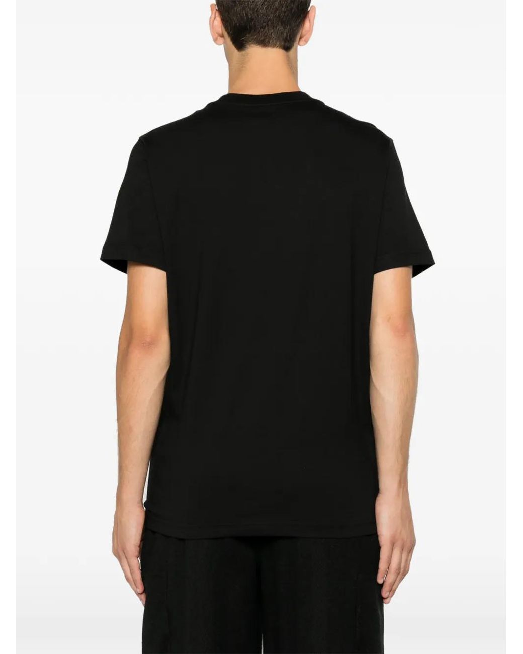Moncler Black T-Shirt Monogram En Coton for men