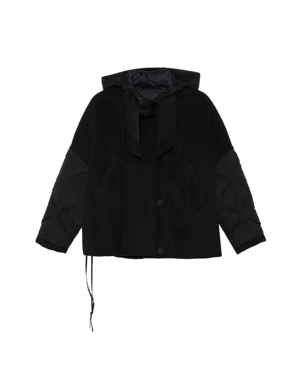 FRANCESCA MARCHISIO Black Quilted Reversible Coat