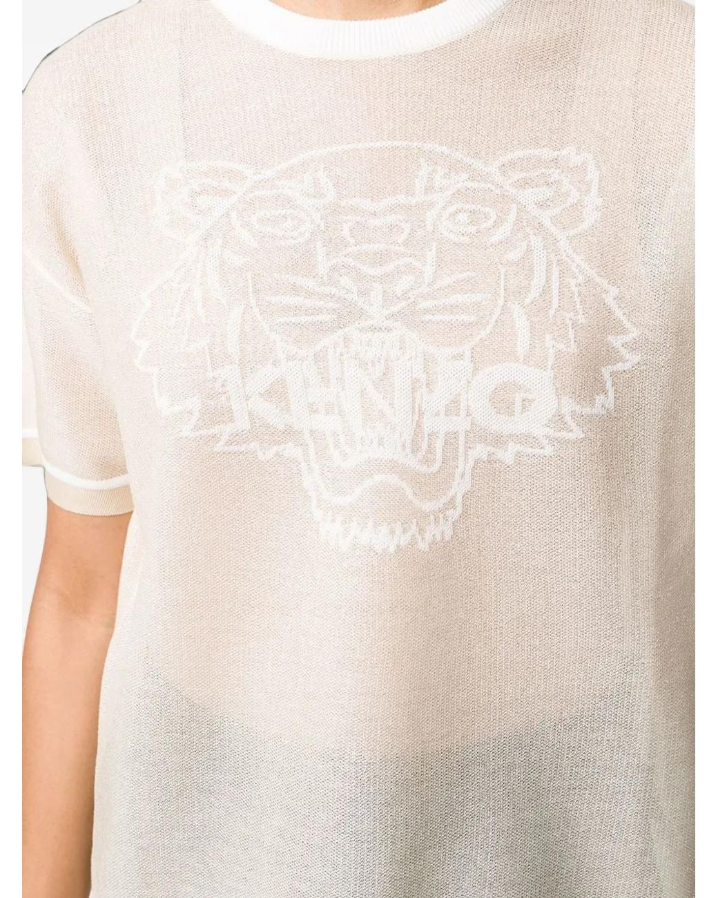 KENZO White Tiger-Logo T-Shirt