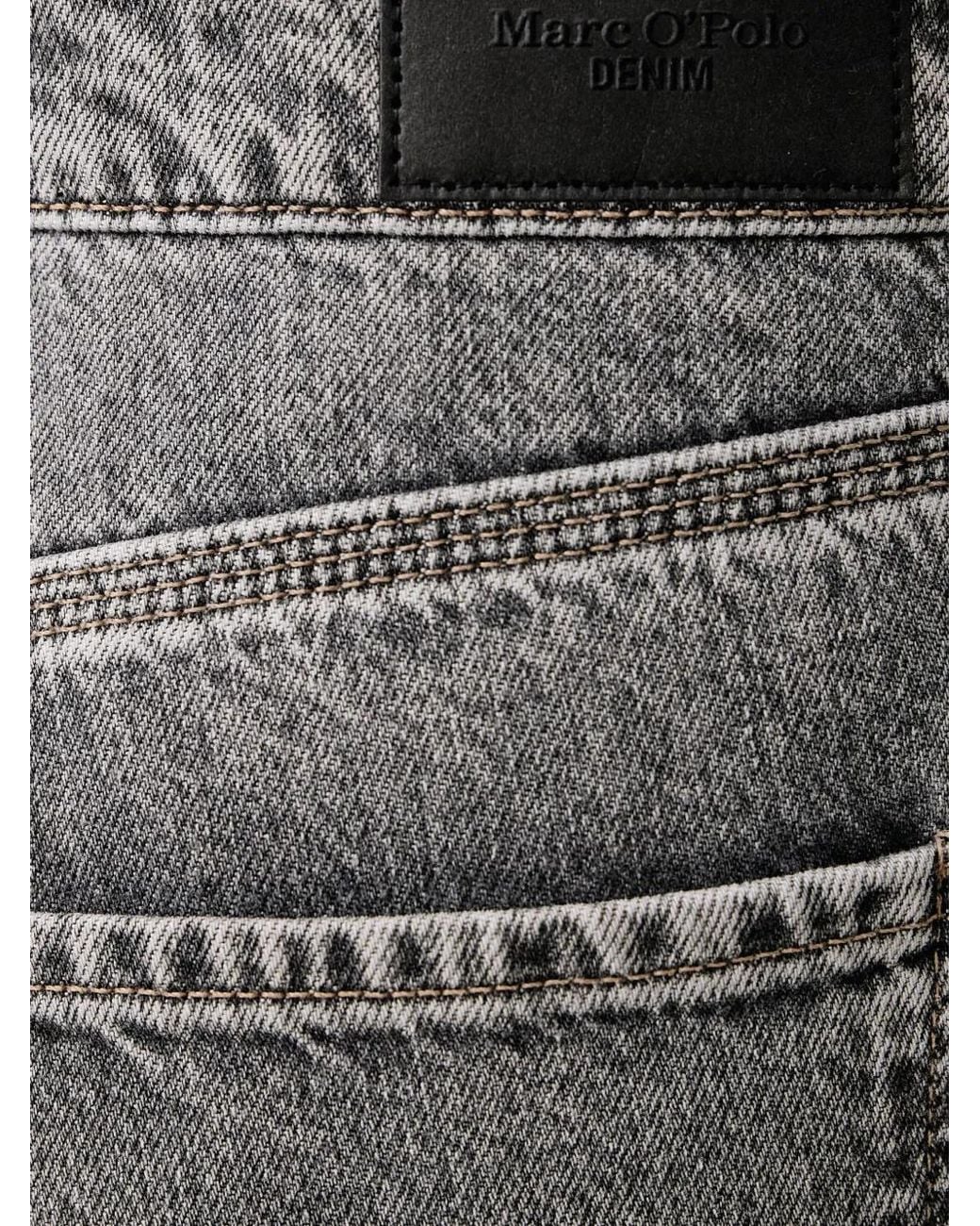 Marc O' Polo Gray Acid-Wash Wide-Leg Jeans