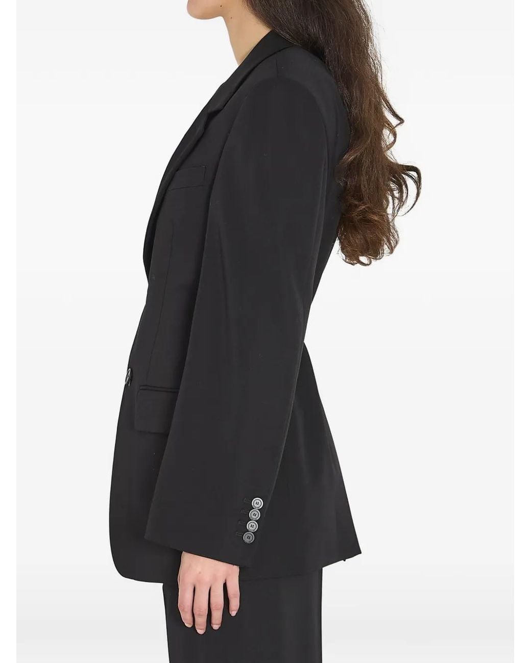 Balenciaga Black Wool Wrap Tailored Jacket