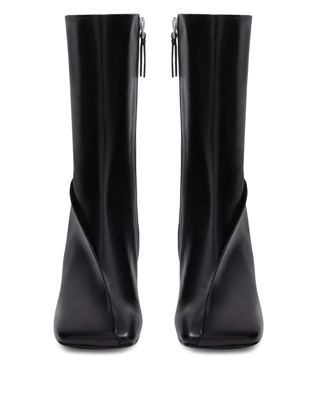 Jil Sander Black Stiefeletten Mit Eckiger Kappe