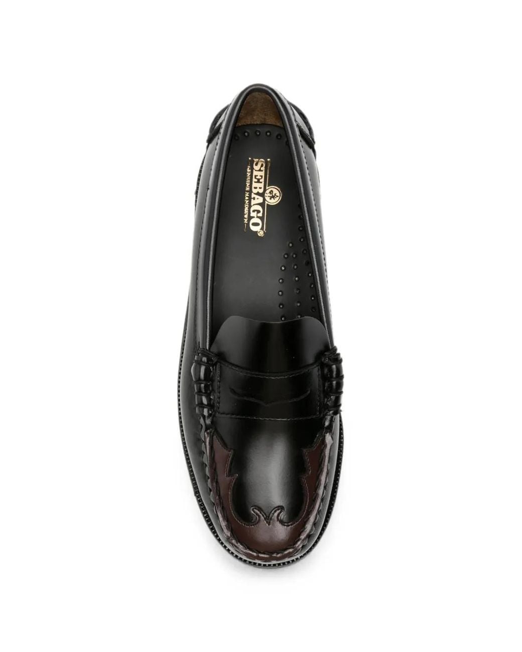Sebago Black Dan Scarabeo Western-Detail Loafers
