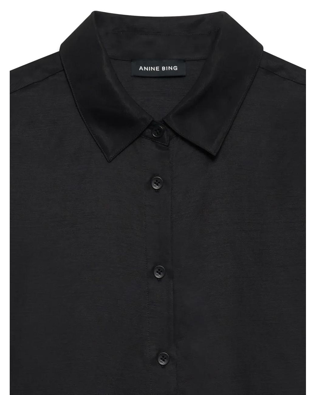 Anine Bing Black Coco Button-Up Shirt