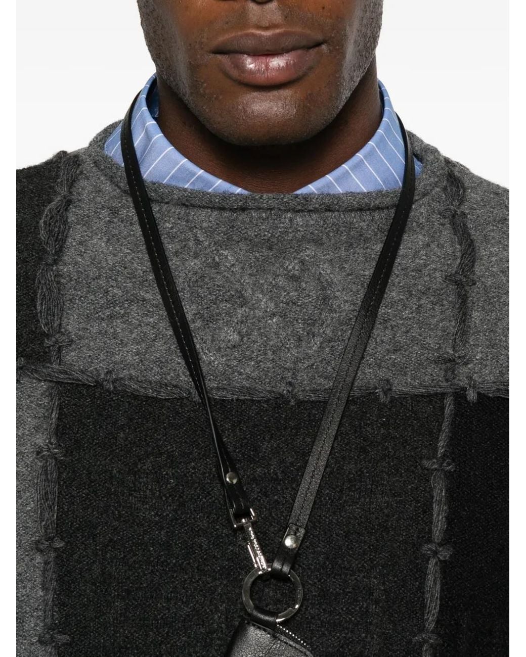 Adererror Black Patchwork Crew-Neck Sweater