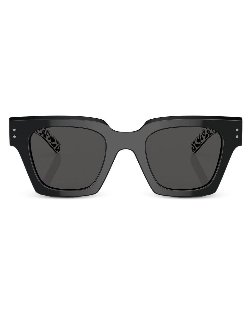 Dolce Gabbana Printed Arm Sunglasses in Black for Men Lyst UK