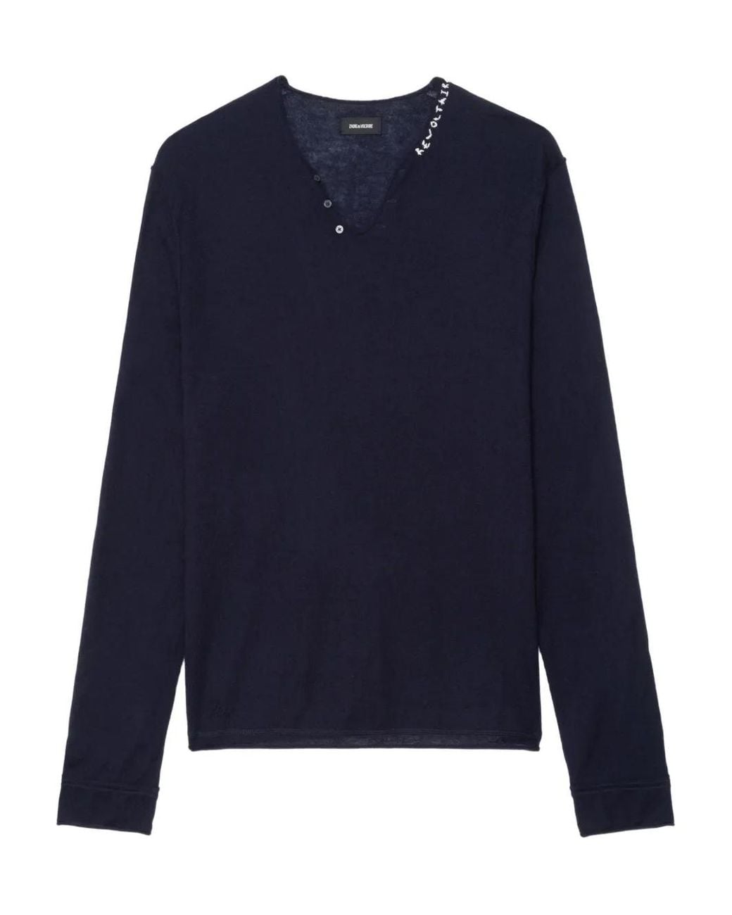 Zadig & Voltaire Blue Monastir Cashmere Sweater for men