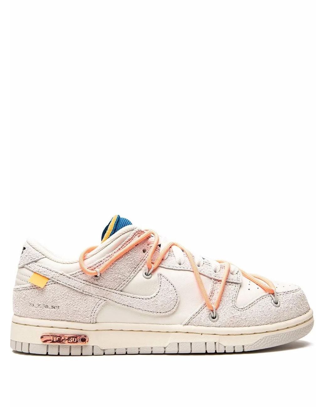 NIKE X OFF-WHITE Pink X Off- Dunk Low "Lot 19" Sneakers