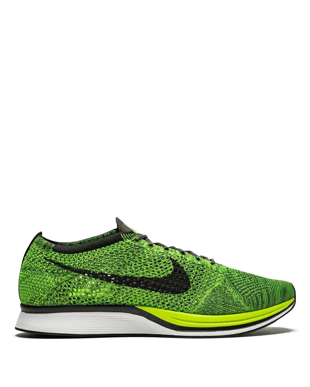 Nike Green 'Flyknit Racer' Sneakers