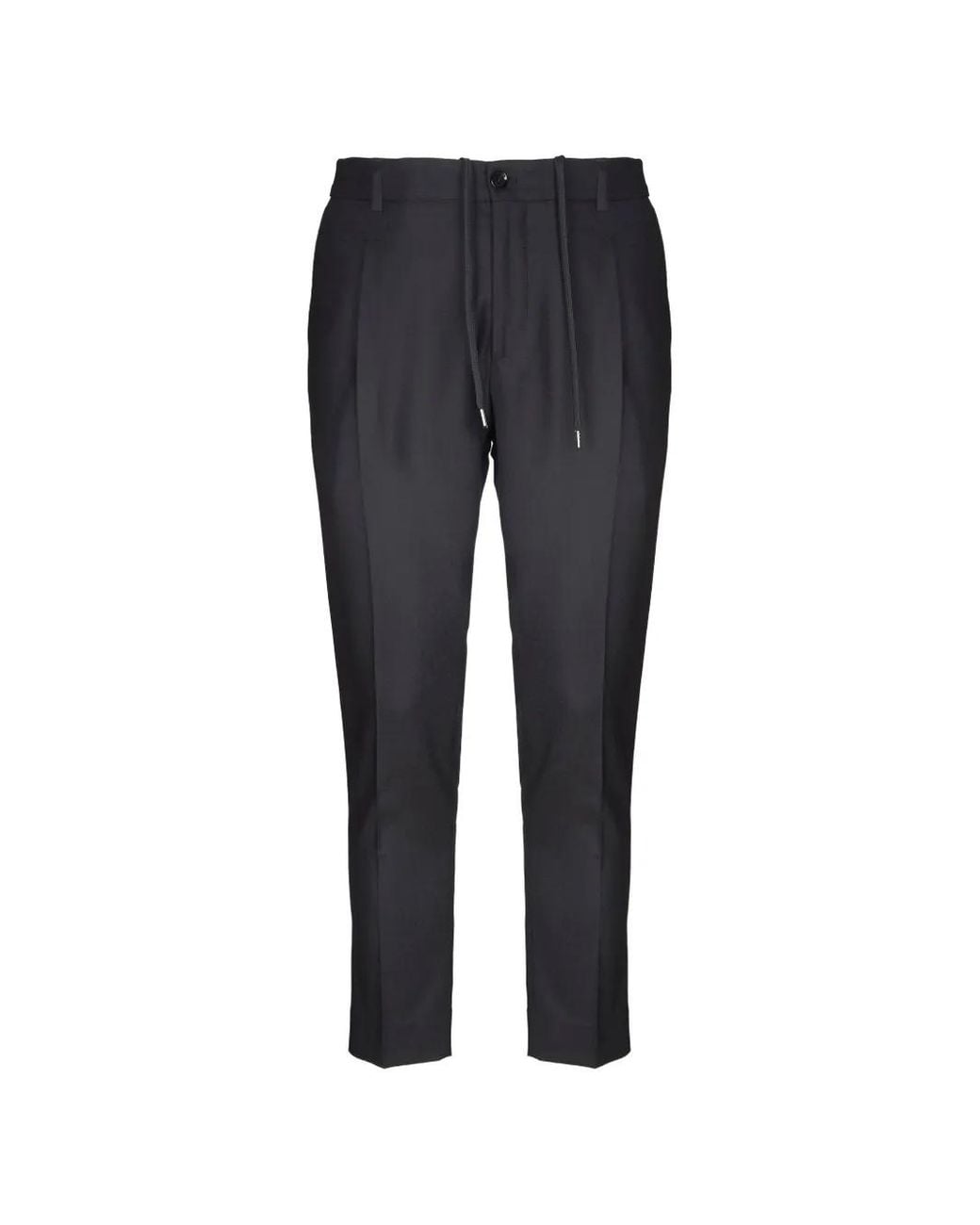 BE ABLE Blue Pleated Drawstring-Waist Trousers for men