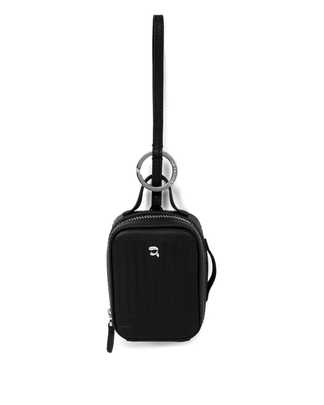 Karl Lagerfeld Black Ikon Suitcase Keychain for men