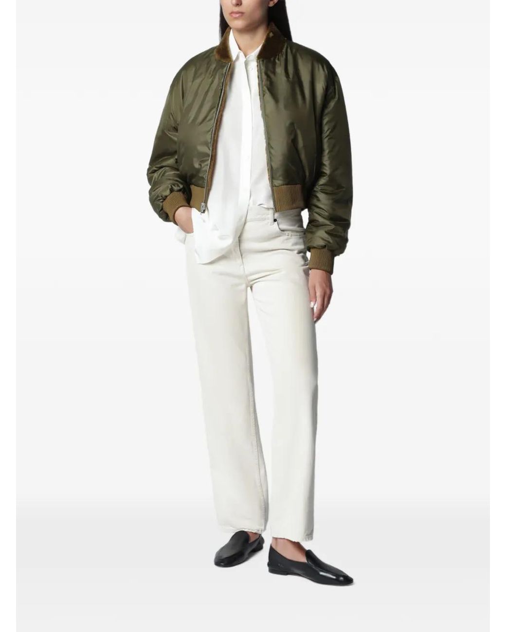 Arma Green Azra Reversible Bomber Jacket