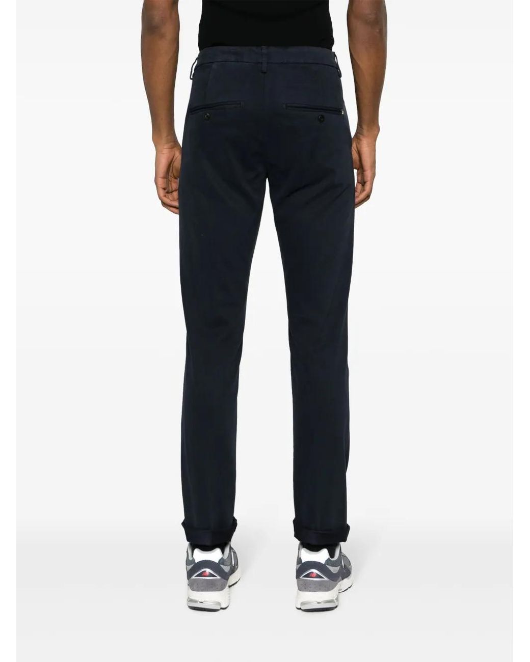 Dondup Blue Gaubert Tapered Trousers for men