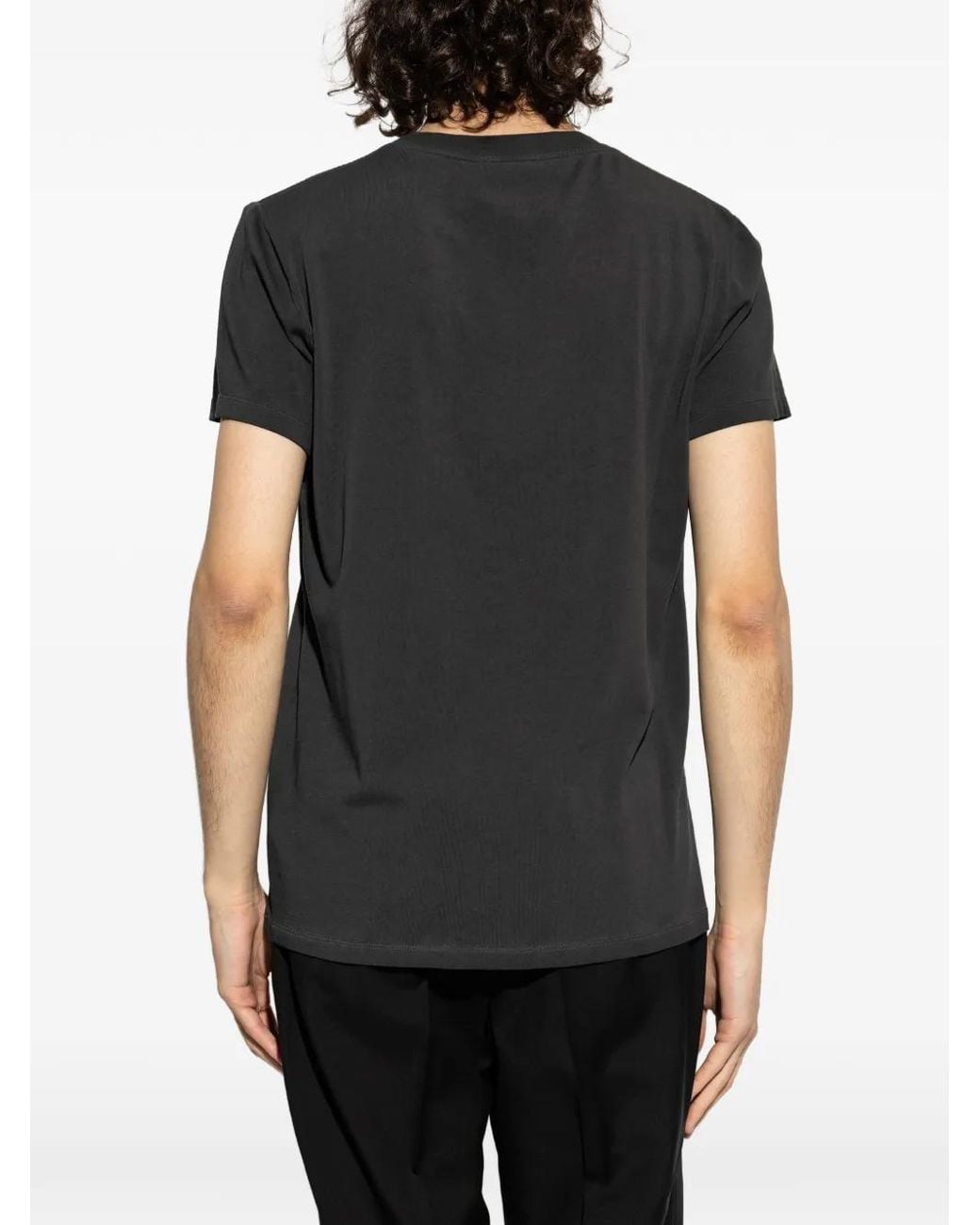 Camiseta Con Logo Estampado Balmain de hombre de color Black