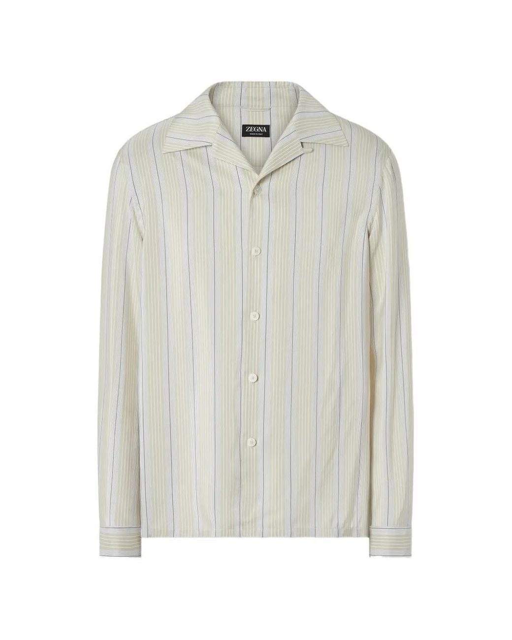 Zegna White Silk Shirt for men