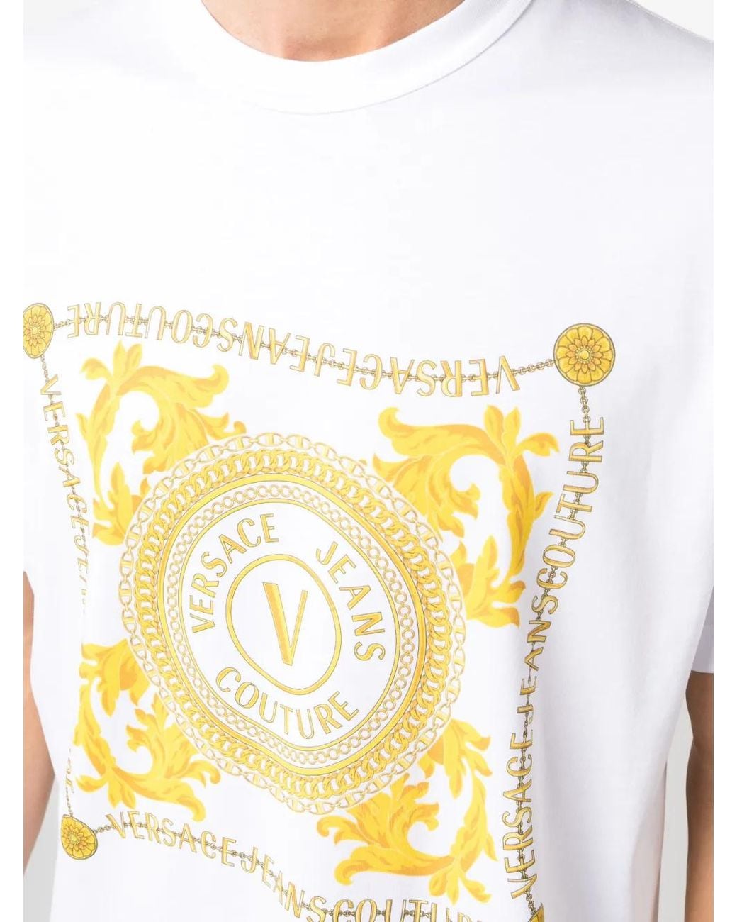 Versace Jeans Couture White T-shirts And Polos for men